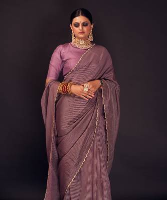 Heather chanderi silk saree 5