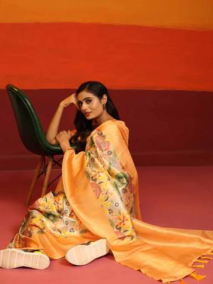 Silk Land  Multicolored  Woven Design Art Silk Saree  2