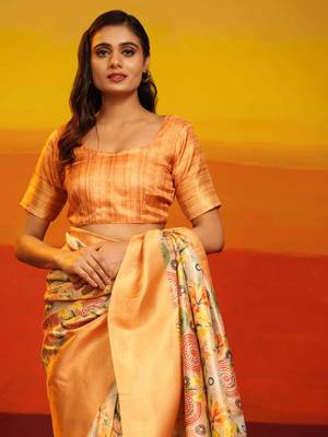 Silk Land  Multicolored  Woven Design Art Silk Saree  4