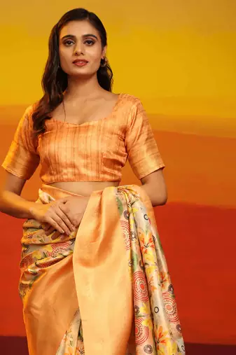 Silk Land  Multicolored  Woven Design Art Silk Saree 