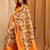 Silk Land  Orange  Woven Design Art Silk Saree 