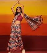 Silk Land  Pink  Woven Design Art Silk Saree 