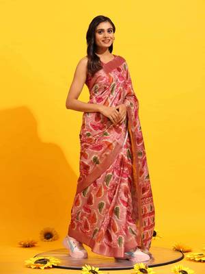 Silk Land  Green  Woven Design Art Silk Saree  1