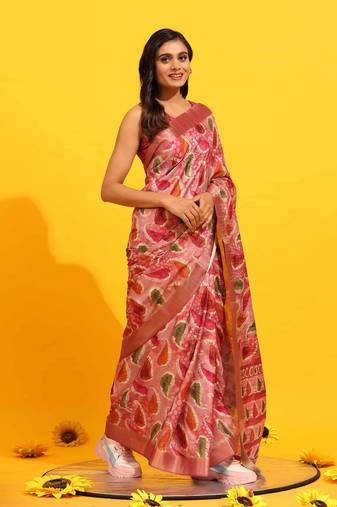 Silk Land  Green  Woven Design Art Silk Saree 