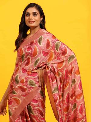 Silk Land  Green  Woven Design Art Silk Saree  4