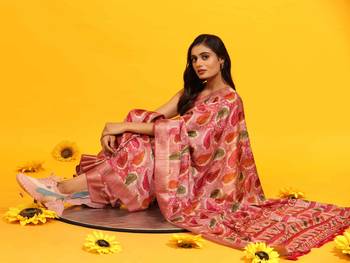 Silk Land  Green  Woven Design Art Silk Saree  5