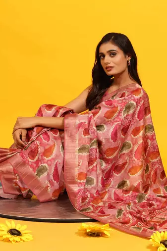 Silk Land  Green  Woven Design Art Silk Saree 