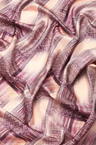Silk Land  Beige  Digital Printed Art Silk Saree 