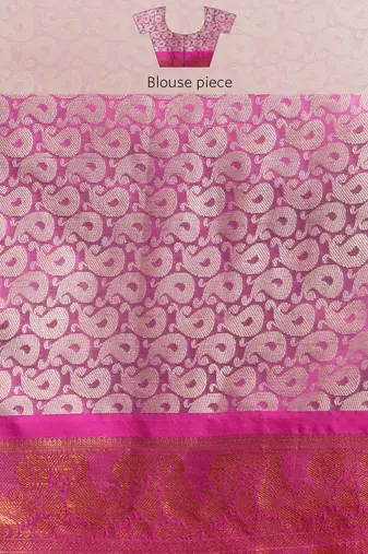 Silk Land  Royal Blue  Floral Art Silk Saree 