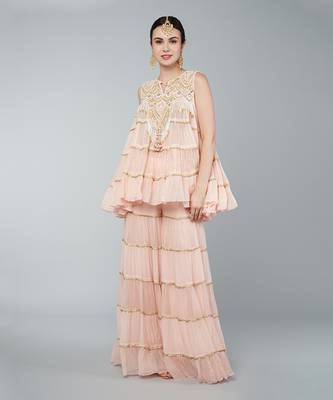 Gold embellished plazzo set 1