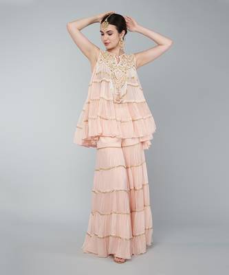 Gold embellished plazzo set 2