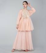 Gold embellished tunic and plazzo set