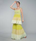 Cr  me embellished gharara set