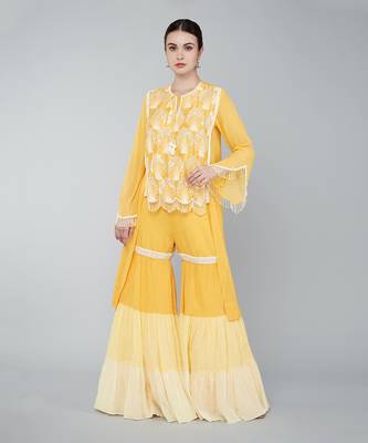 Orange  gharara set 1