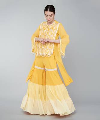 Orange  gharara set 2