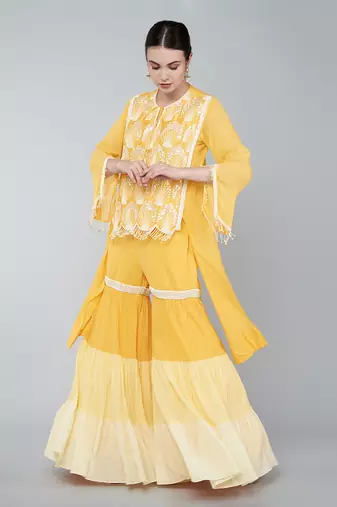 Orange  gharara set