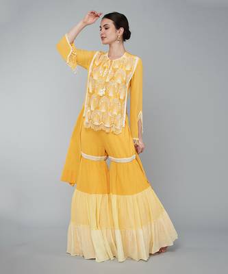 Orange  gharara set 3