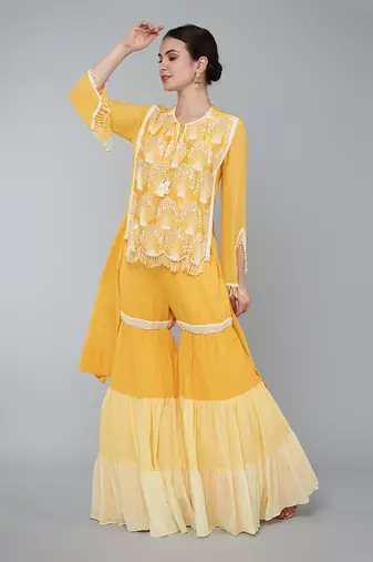 Orange  gharara set