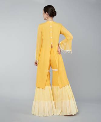 Orange  gharara set 4