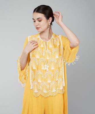 Orange  gharara set 5