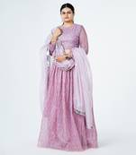Lavender Chanderi Silk Lehenga