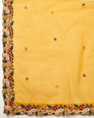 Malay Satin Embroidery Work Wedding, Party Wear Semi-stitched Latest Lehenga Choli With Dupatta 7