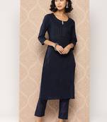  blue floral straight kurta