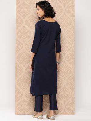  blue floral straight kurta 3