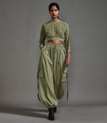 Green top and cargo set