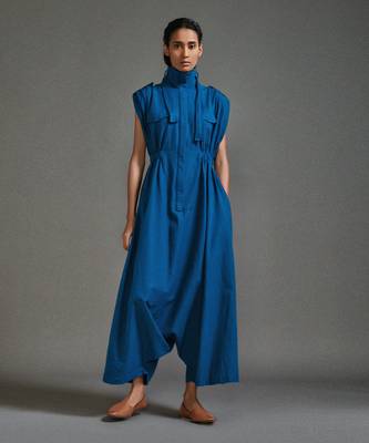 Blue safari safari jumpsuit 1