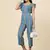 Anushil multicolour striped jumpsuit for women/girls - ruffle sleeves, ankle length,square neck style