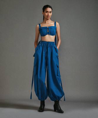 Blue cargo pants 1