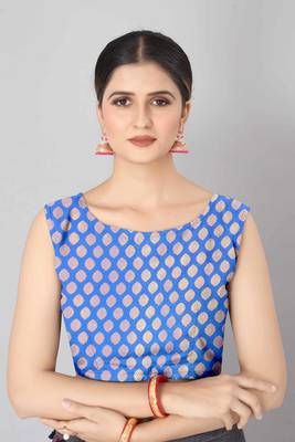 Silk Land  Pink   Woven Design Silk Blend Saree  4