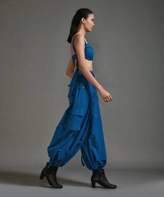 Blue cargo pants 3