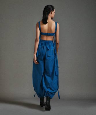Blue cargo pants 4