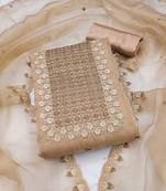 Chiku Organza Embroidered Unstitched Dress Material