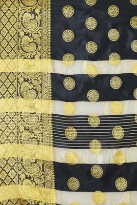 Silk Land  Black   Embellished Silk Blend Saree  5