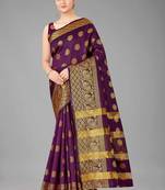  Magenta   Embellished Silk Blend Saree 