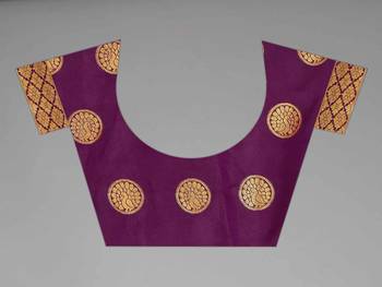 Magenta   Embellished Silk Blend Saree  4
