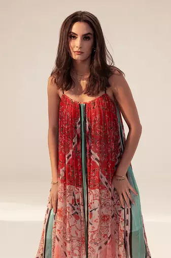 Samara red and pink cami dress