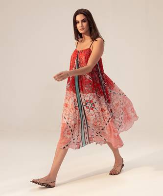 Samara red and pink cami dress 4