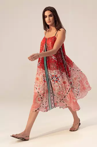 Samara red and pink cami dress