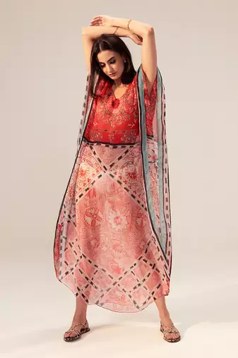 Samara red and pink cami dress