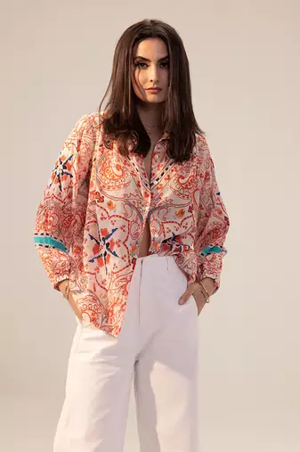 Samara pink boho top