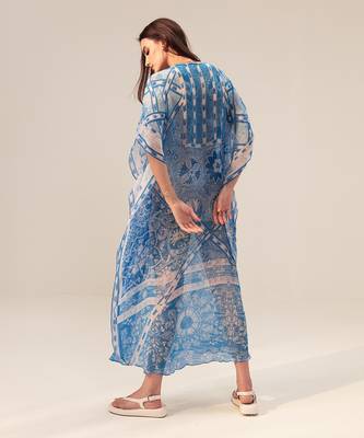 Aisha blue kaftan dress 3