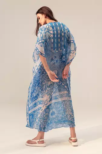 Aisha blue kaftan dress