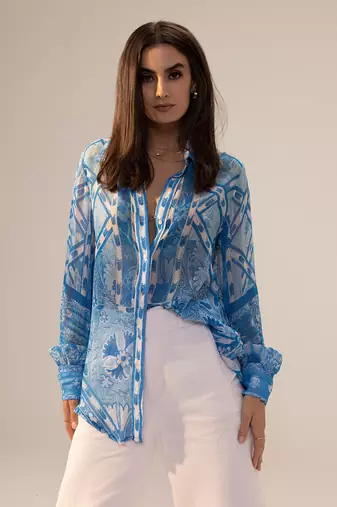 aisha blue shirt