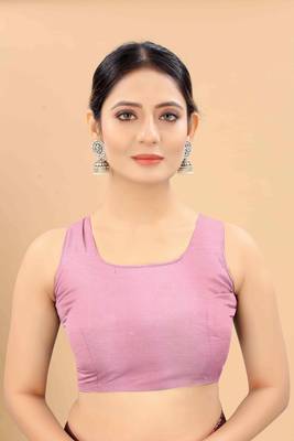 Silk Land  Purple  Solid Art Silk Saree  4