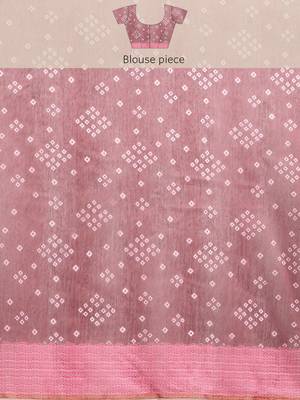 Silk Land  Brown  Printed Cotton Blend Saree  3
