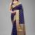 navy blue  embellished silk blend saree 